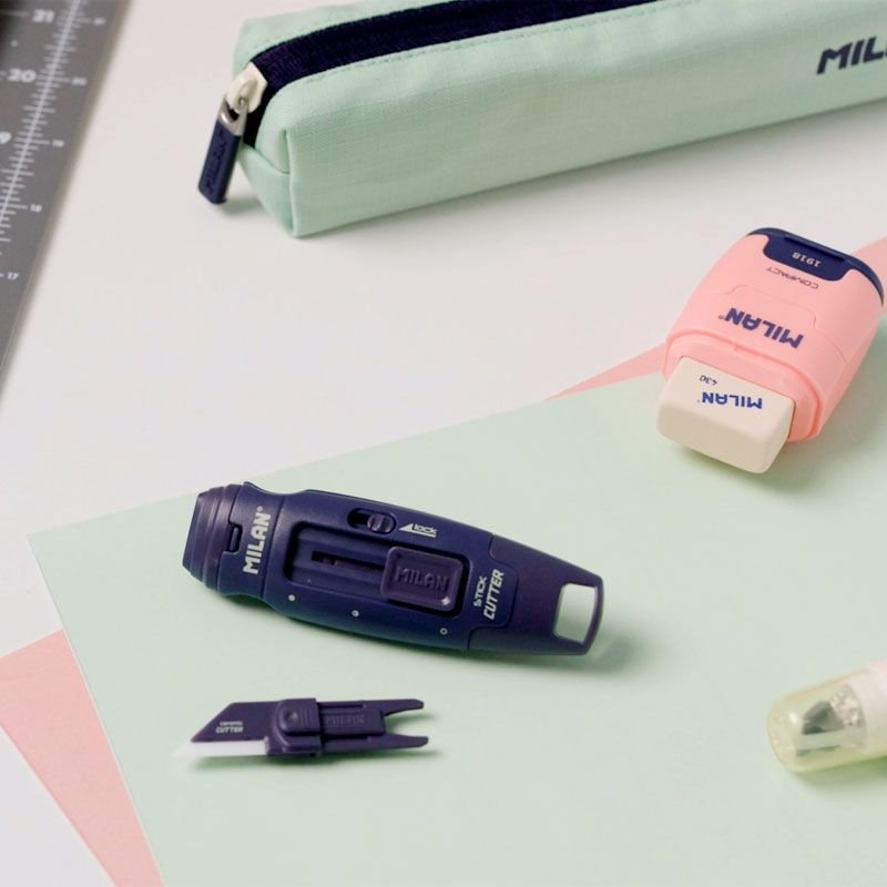 Milan Cutter Hoja Cerámica Stick Serie 1918 Blíster Azul Marino