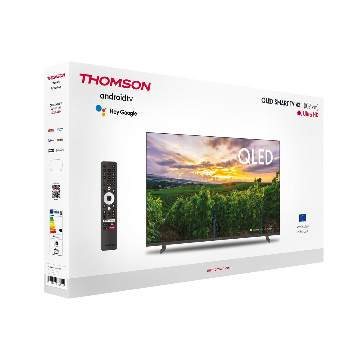 Televisor 43 Thomson 43qa2s13 Qled 4k 3840x2160 Smart Tv 4xhdmi Audio 16w Vesa 200x200