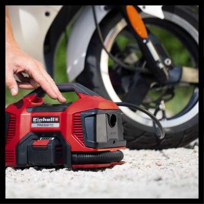 Compresor Híbrido Einhell Pressito, 18volt / 220volt (Rojo/Negro, Sin Batería Ni Cargador) 4020460