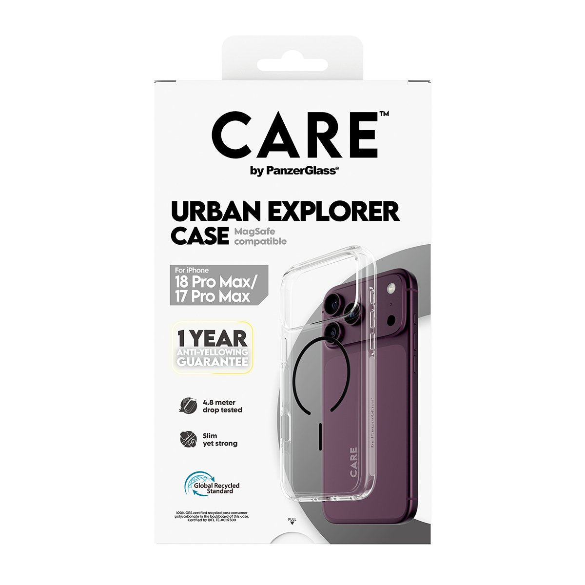 Care By Panzerglass Urban Explorer Case Transparente M. Negro Magsafe Iphone 17 Pro Max