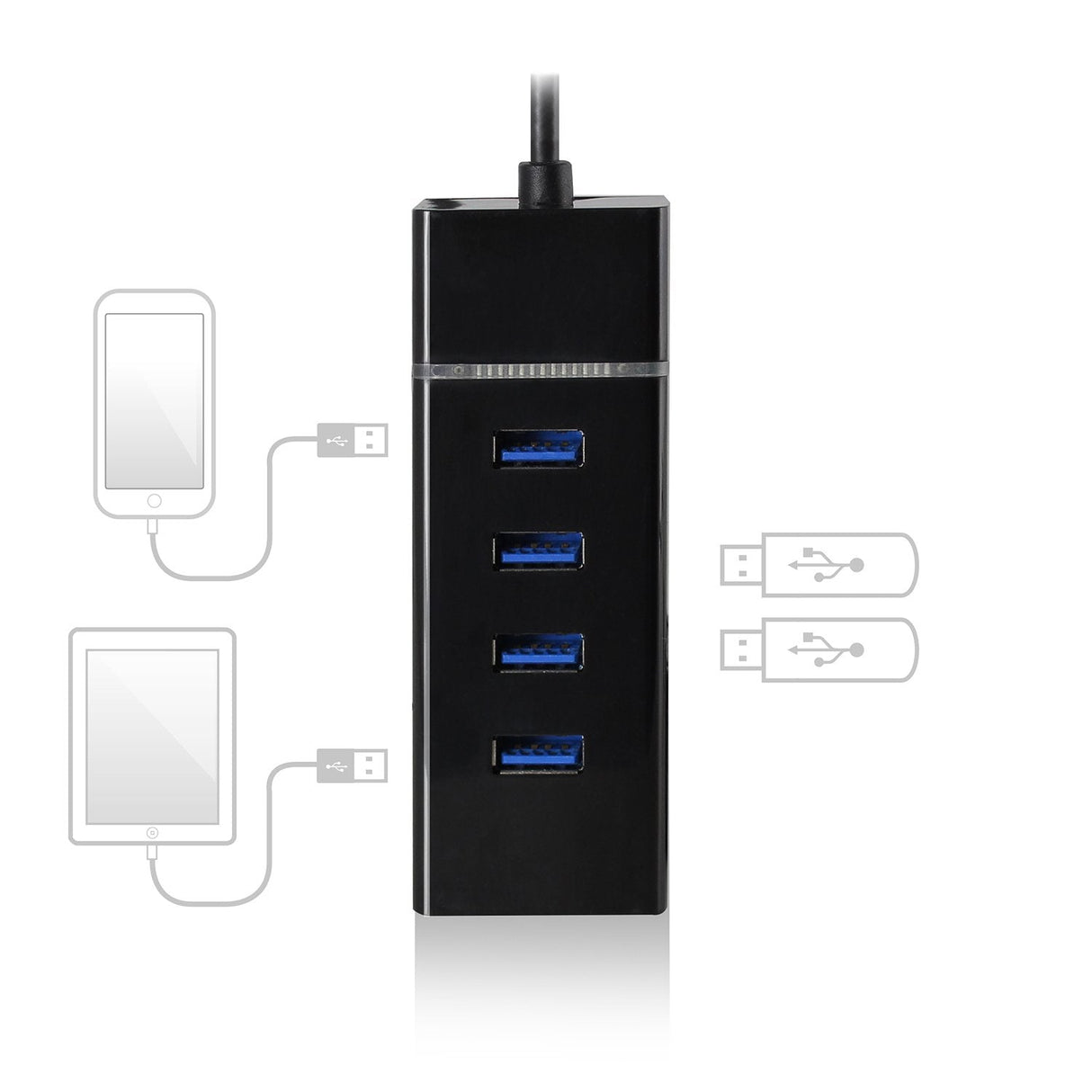 Ewent E1137 Hub Usb Tipo C 4 Pueros Usb 3.1