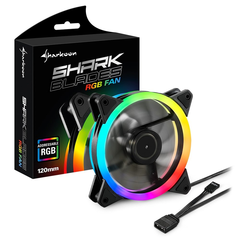 EAN 4044951026876 - Sharkoon SHARK Blades RGB Carcasa del ordenador Ventilador 12 cm imagen 4