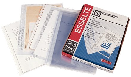 Esselte Funda Porta Documentos Folio Pp - Piel De Naranja Calidad Economica - Multitaladro-16 - Transparente
