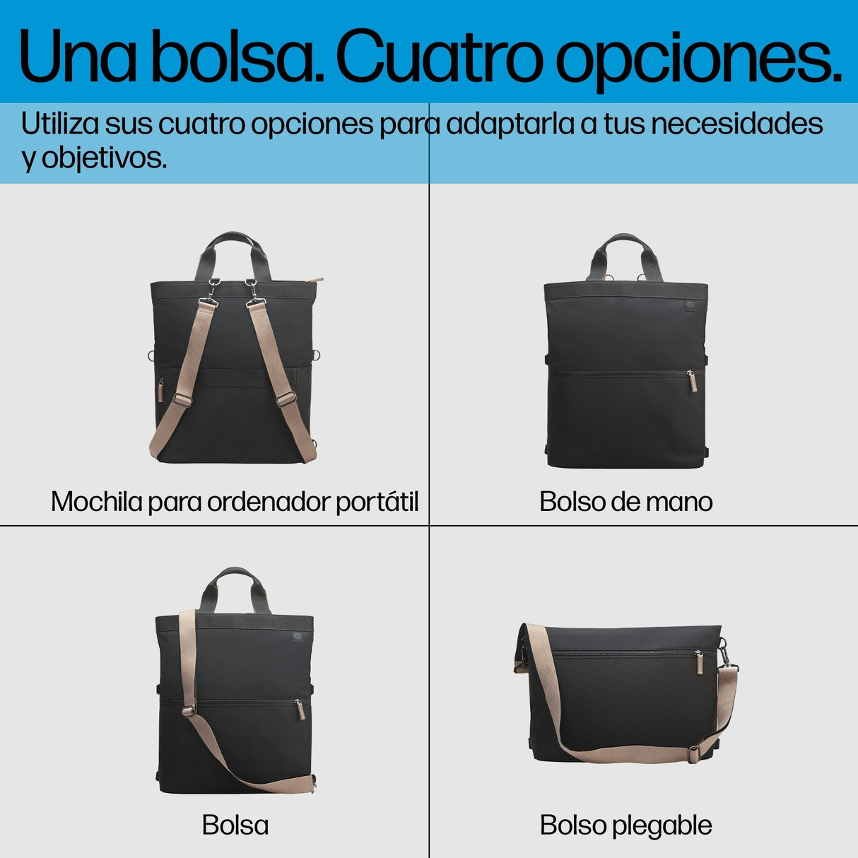 Hp Bolso De Mano De Mochila Para Ordenador Portátil Convertible De 14 Pulgadas