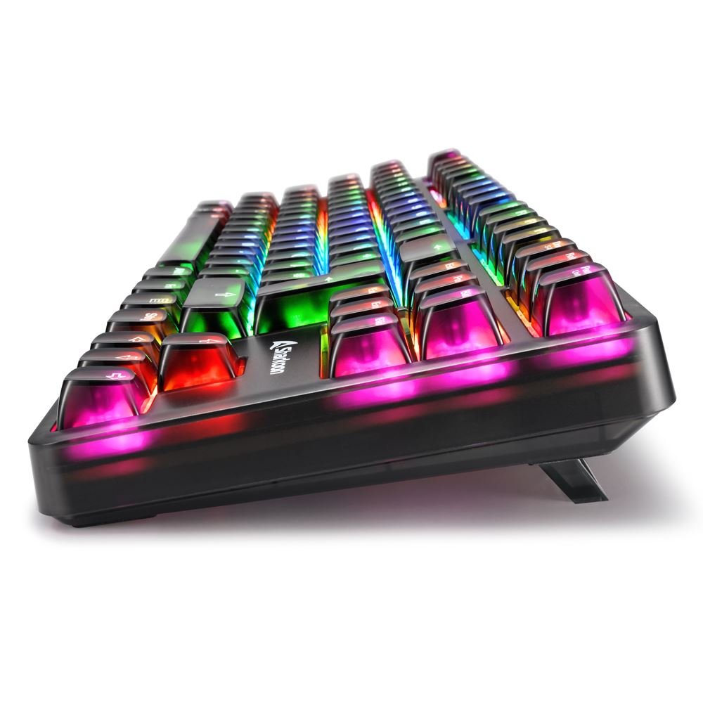 Sharkoon Crystal Shark, Teclado De Juegos Negro, De-Layout, Ktt 4044951040124