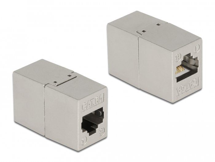 Delock Adaptador Rj45 Hembra A Rj45 Hembra Cat.6a Metal