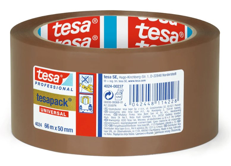 Pack De 6 Unidades Cinta Embalaje Poliolefina Marron 66m X 50mm 4024 Tesa