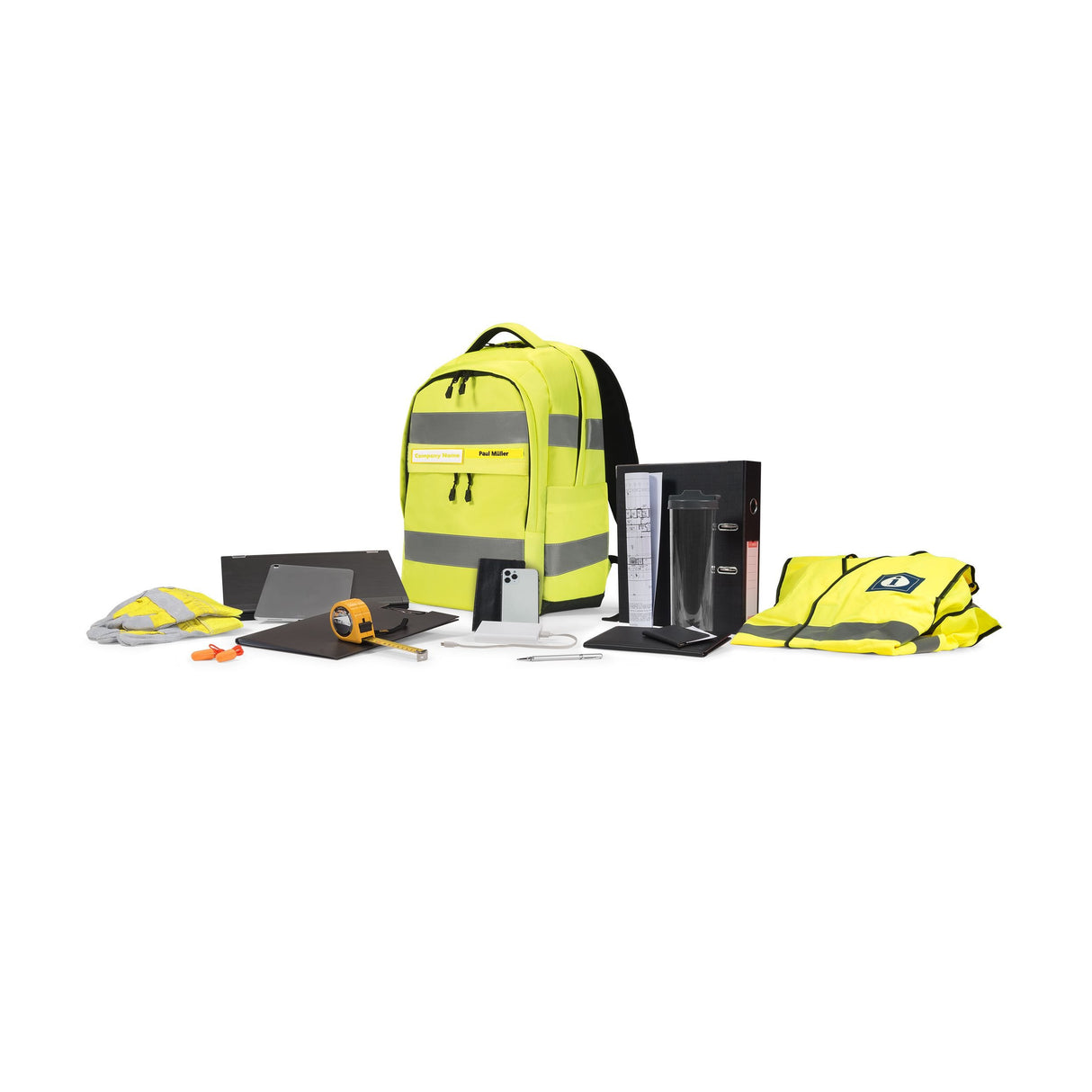 EAN 7640239422254 - DICOTA Hi-Vis V2 mochila Mochila de senderismo Amarillo Tereftalato de polietileno (PET), Termoplástico d imagen 13