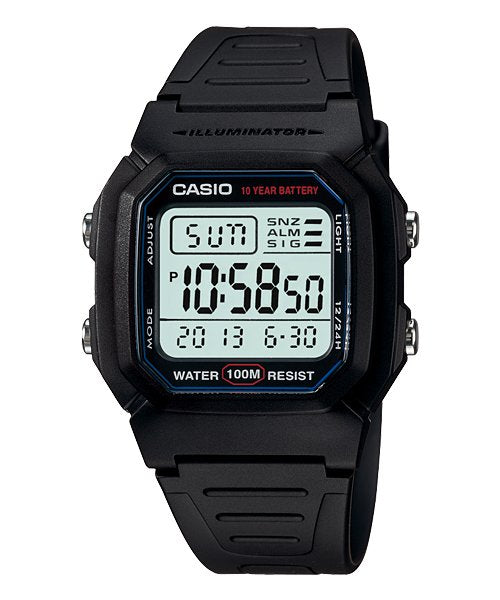 Casio W-800h-1avdf Collection Unisex Digital Armbanduhr, Negro