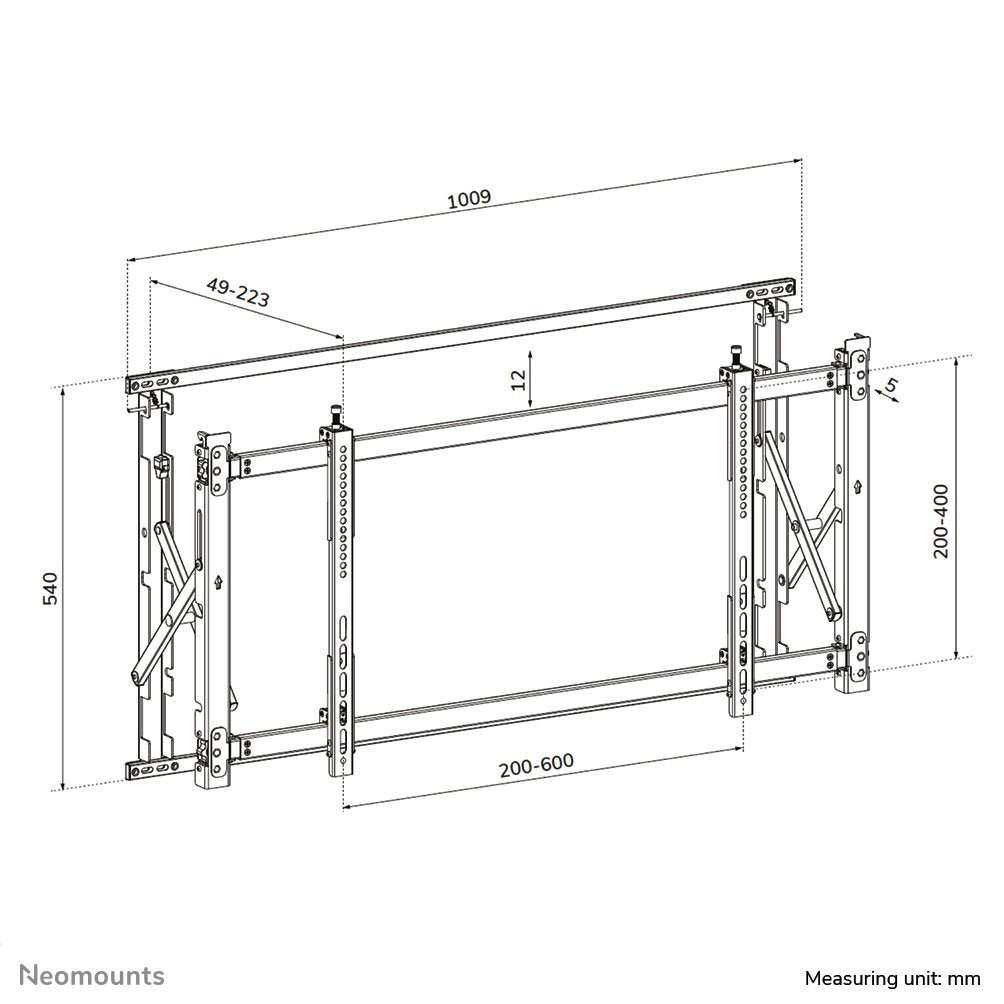Led-Vw1750black, Pull-Out Video Wall Mount For 32"-55"