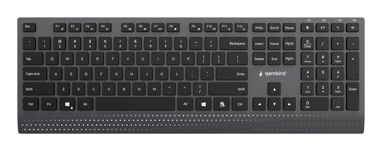 Gembird Slim Wired Multimedia Keyboard With Tipo C Adapter Us Layout