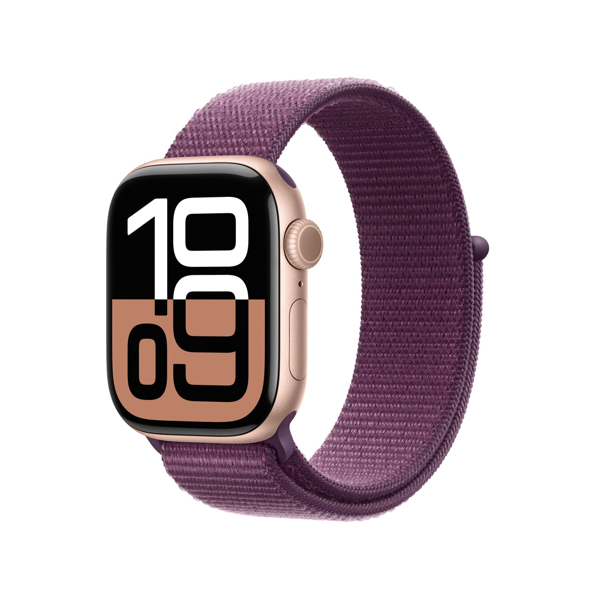Apple Watch Series 10, Smartwatch Oro Rosa, Aluminio, 42 Mm, Sport Loop Ciruela Mwwk3qf/A