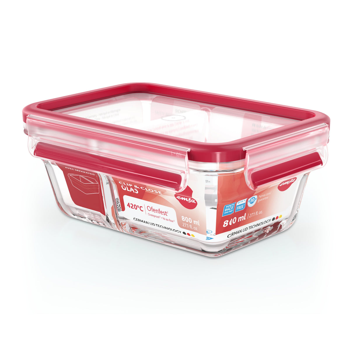 EAN 4009049537795 - EMSA CLIP & CLOSE N10407 Rectangular Caja 0,8 L Transparente 1 pieza(s) imagen 2