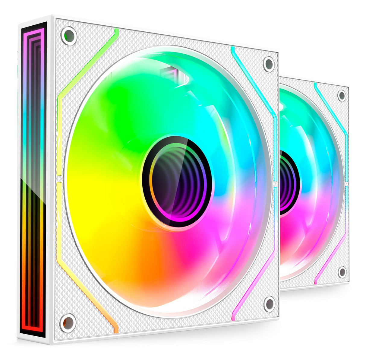 Kit 2 Ventiladores Auxiliar Mf-3d Pro Blanco Mars Gaming <Div Class='Especificaciones'>. 2x Ventiladores 120mm / Argb / Control Remoto / Hasta 1600 Rpm.