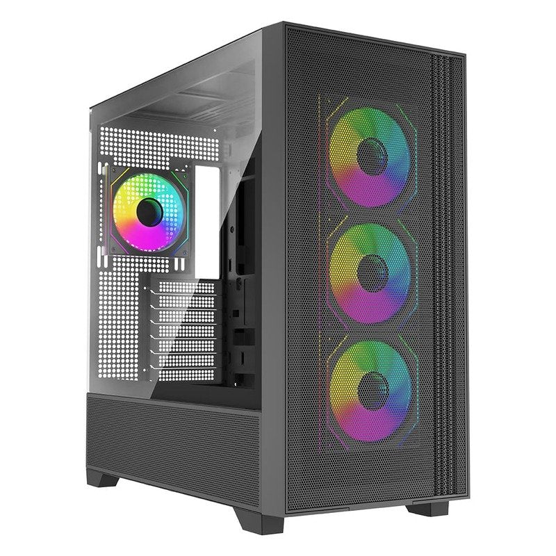 Caja Pc Xilence Flux X916.Argb Negra, Vidrio Templado Xg178