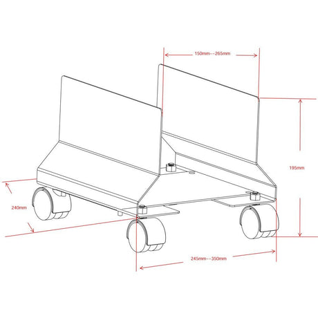 EAN 8057685303294 - Techly ICA-CS 34 mueble y soporte para dispositivo multimedia Negro PC Carro multimedia imagen 3