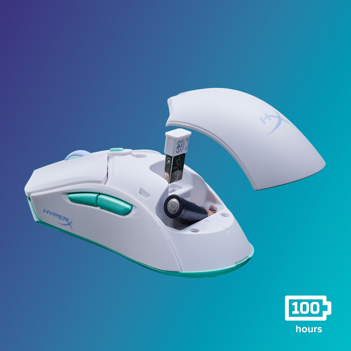 Hp Hyperx Pulsefire Haste 2 Core Inalámbricos: Ratón Gaming (Blanco/Verde/Púrpura)