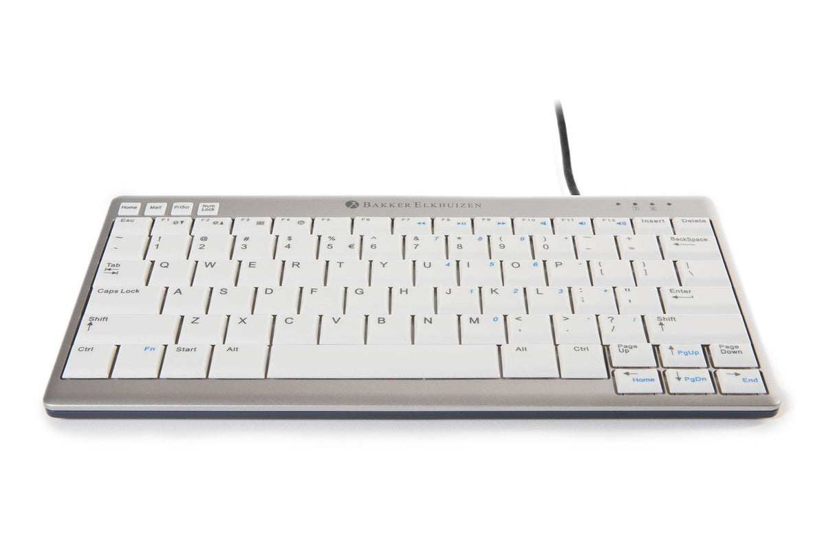 Bakkerelkhuizen Ultraboard 950 Teclado Usb Qwerty Inglés Del Reino Unido Plata, Blanco