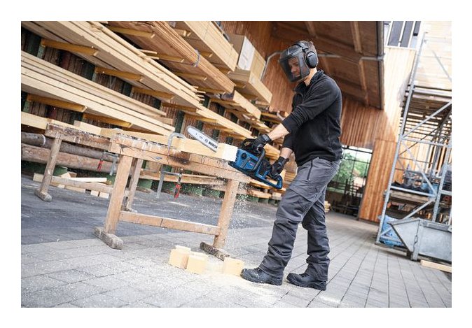 Motosierra A Batería Bosch Professional Biturbo Gke 18v-40 Professional Solo, 18 Voltios Azul, Sin Batería Ni Cargador 06008d3000