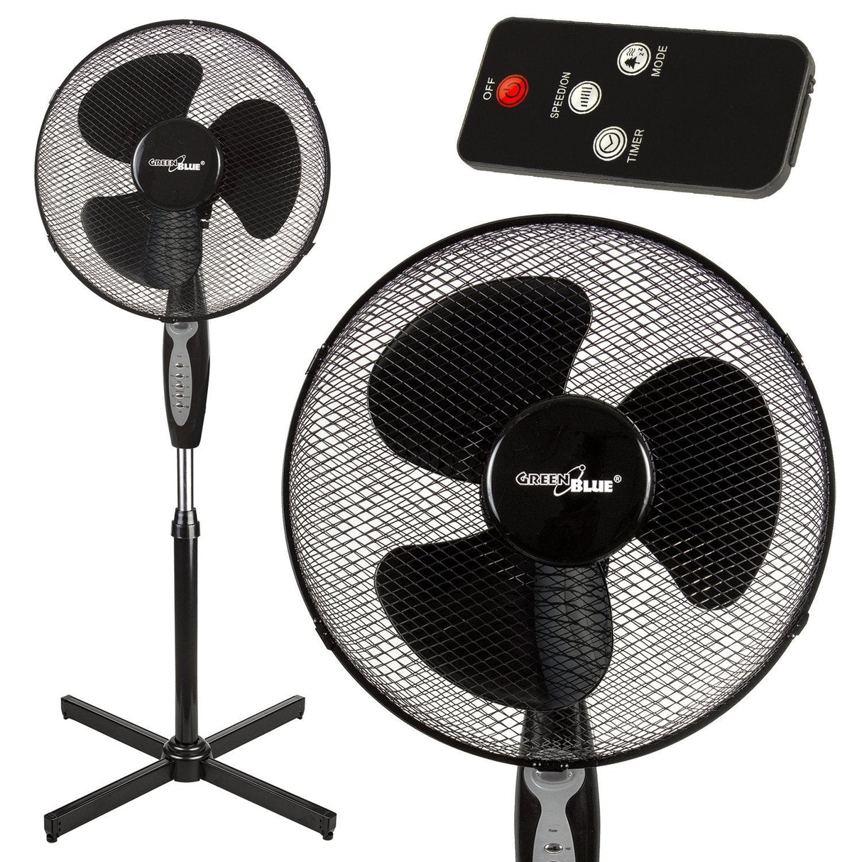 Ventilador De Pie Greenblue Con Mando A Distancia Gb580