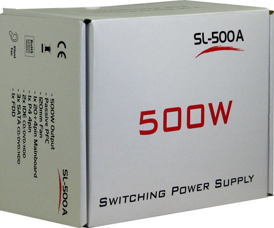 EAN 4260133120891 - Inter-Tech SL-500A unidad de fuente de alimentación 500 W 20+4 pin ATX ATX Gris imagen 6