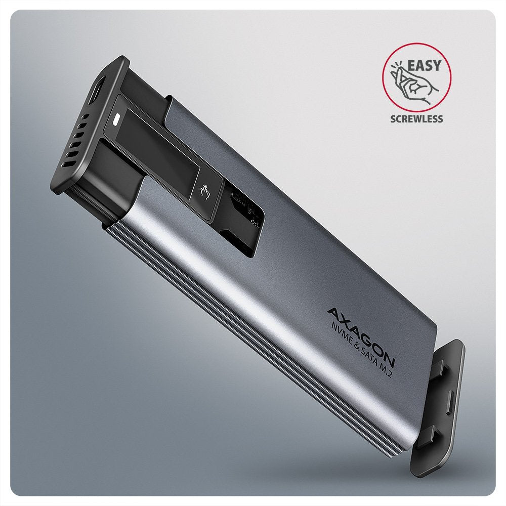 EAN 8595247908872 - Axagon EEM2-SD2 caja para disco duro externo Caja externa para unidad de estado sólido (SSD) Gris M.2 imagen 6