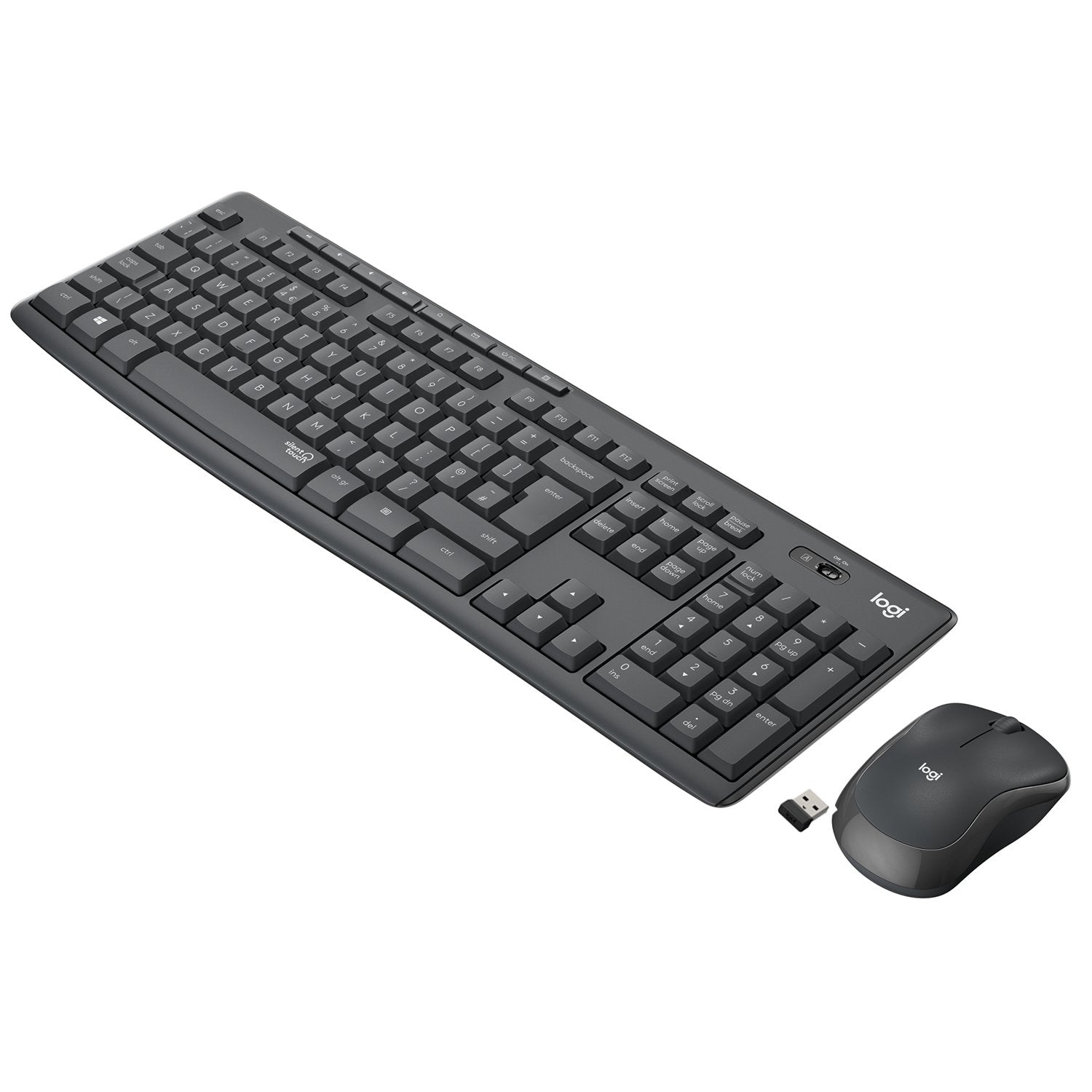 Teclado (Italiano) + Raton Mk295 Silent Wireless Combo Graphite Ita