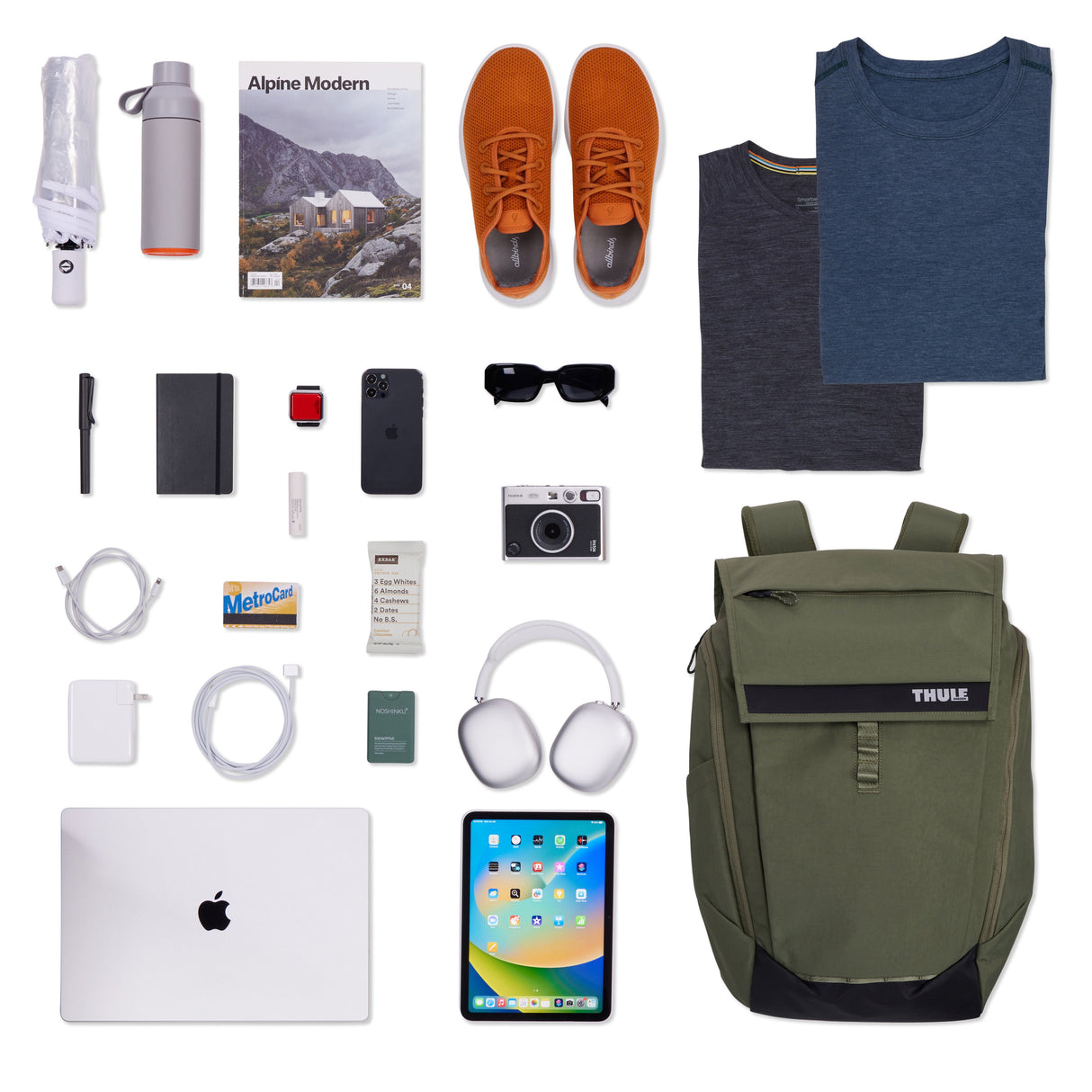 Mochila Thule Paramount Parabp3216 Soft Green Informal Verde Nylon, Poliéster