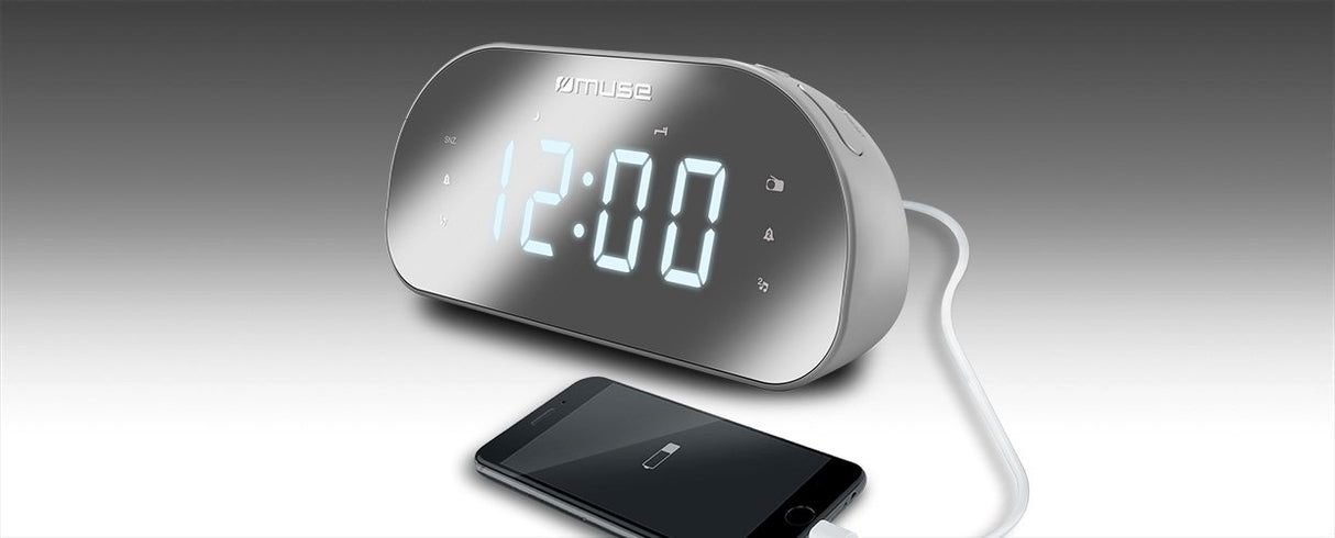 EAN 3700460206451 - Muse M-170CMR radio Reloj Digital Espejo, Blanco imagen 3