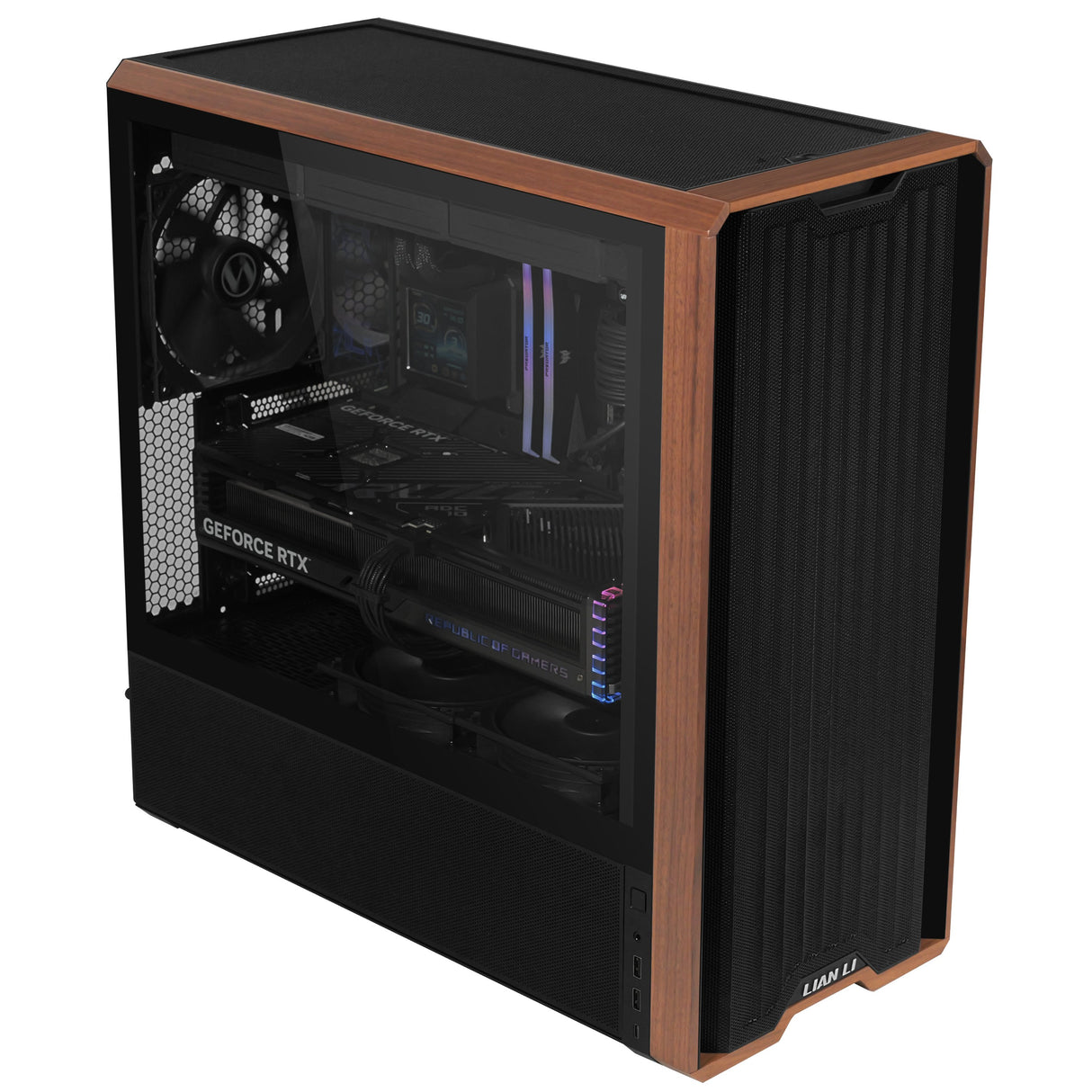EAN 4718466015853 - Lian Li Lancool LAN217X carcasa de ordenador Midi Tower Negro, Madera imagen 10