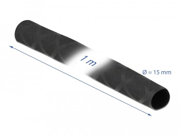 Schrumpfschlauch X-Muster Rutschfest 1 M X 15 Mm Schwarz