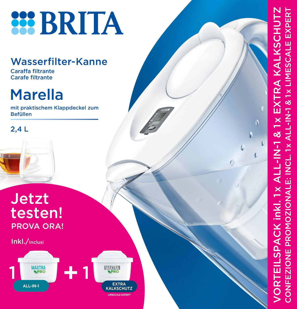 EAN 4006387140410 - Brita Marella Filtro potabilizador portátil 2,4 L Blanco imagen 3