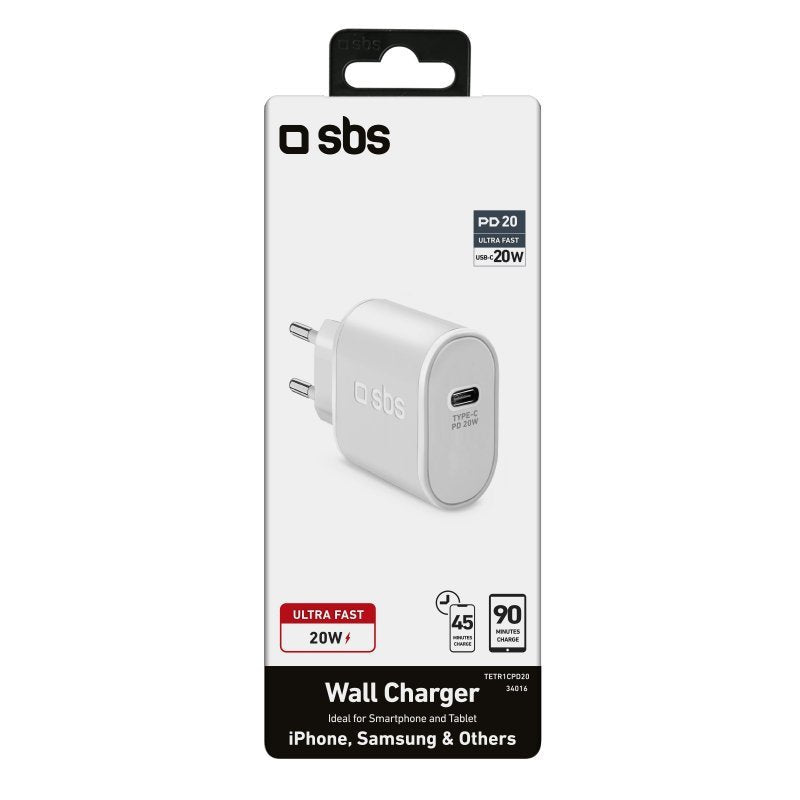 Cargador De Pared Sbs 1x Tipo C Blanco