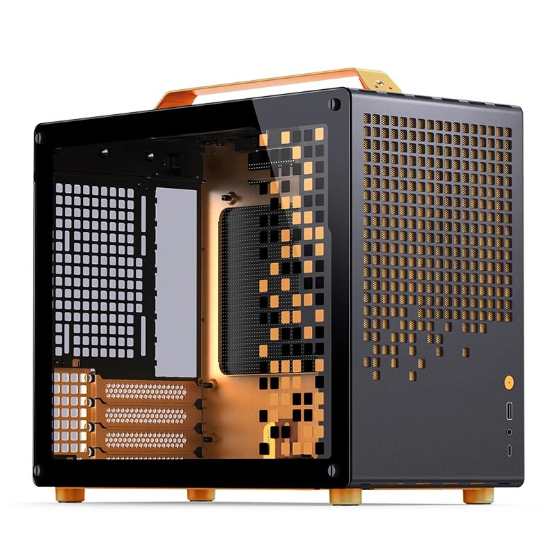 Caja Micro-Atx Jonsbo Z20 Negro/Laranja