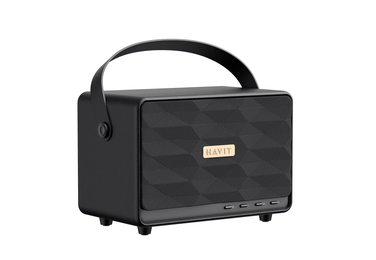 Altavoz Havit Bluetooth Retro, Sk907bt, 30 W, Batería 25 Horas, Tws, Usb/Tf/Aux, 198 X 127.5 X 148 Mm