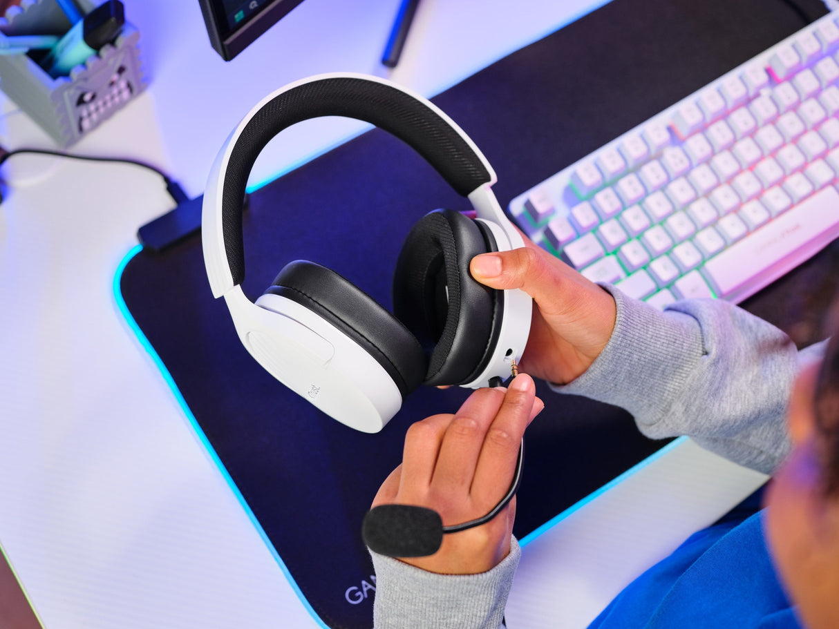 Auriculares Gaming Con Micrófono Trust Gaming Gxt 489 Fayzo Jack 3.5 Blancos