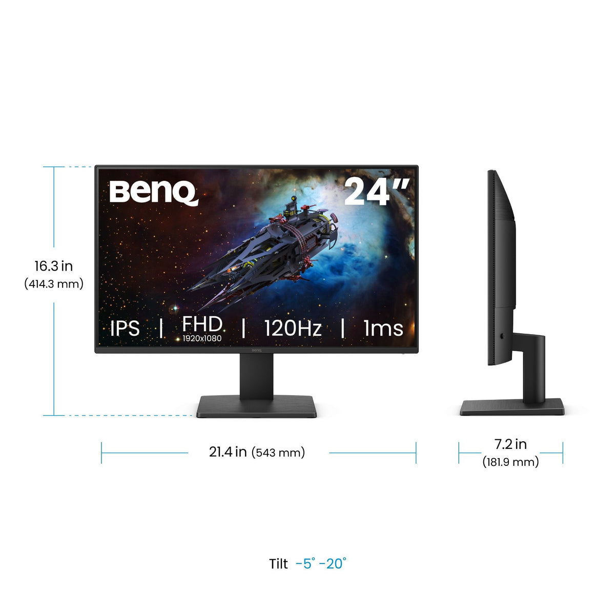 Monitor Benq 24 " Gw2491p Ips 4ms/120hz/1080p/Hdmi