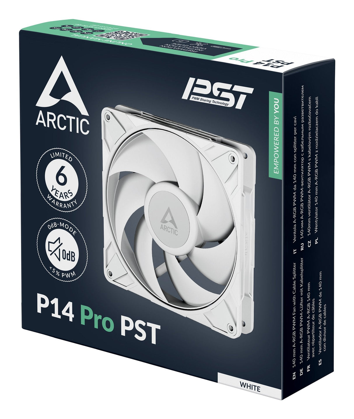 EAN 4895265000416 - ARCTIC P14 Pro PST Carcasa del ordenador Ventilador 14 cm Blanco 1 pieza(s) imagen 6