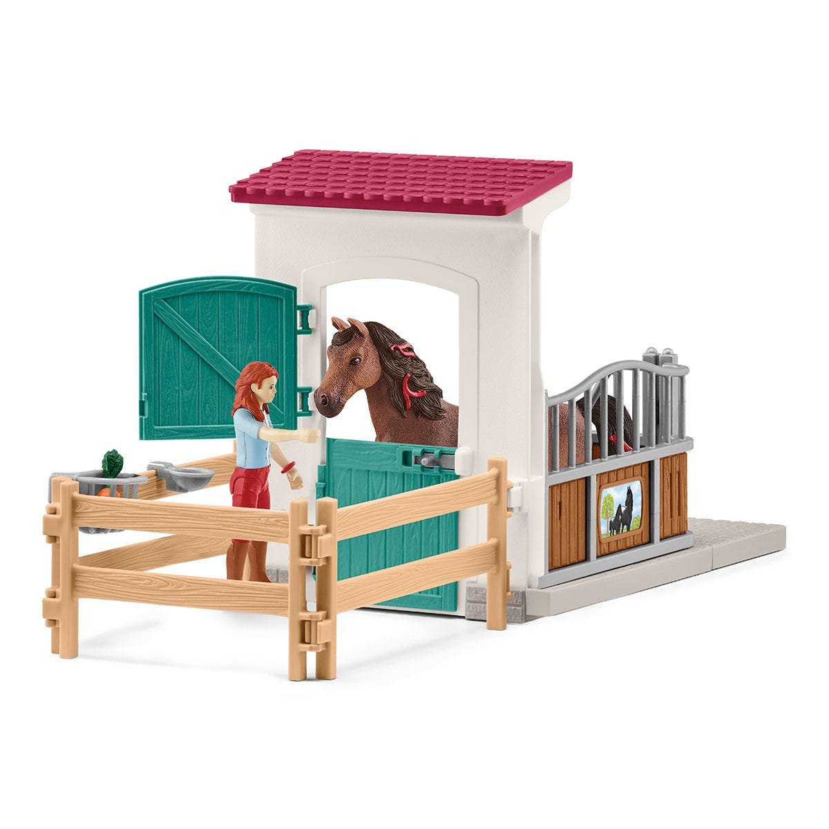 Figura Caja De Caballos Schleich Horse Club Con Hannah & Cayenne