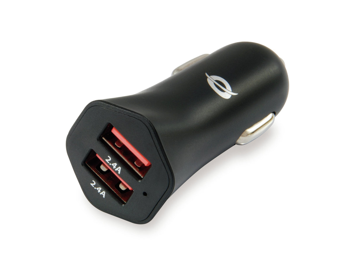 Cargador Coche Conceptronic Carden04b 2puertos Usb A  4.8a  24w