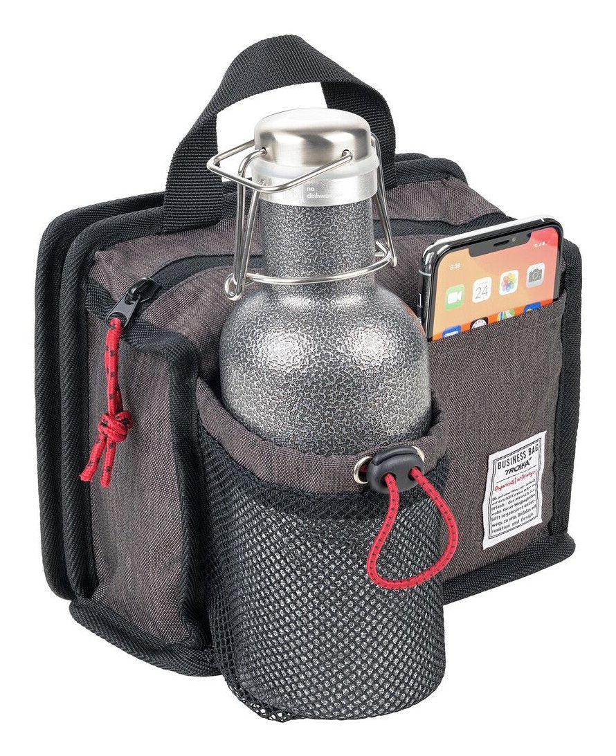 EAN 4024023022302 - TROIKA BBG67/GY bolso y bandolera Poliéster Negro, Gris Unisex Bolsa para carrito de la compra imagen 2