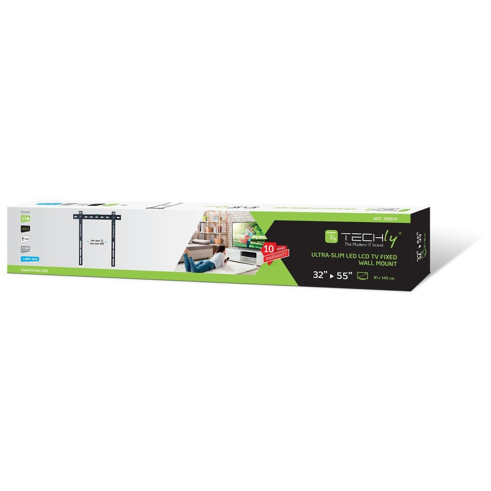 Techly Ica-Plb 140m Soporte De Pared Para Tv 32-55" Led/Lcd 50kg Delgado 23mm