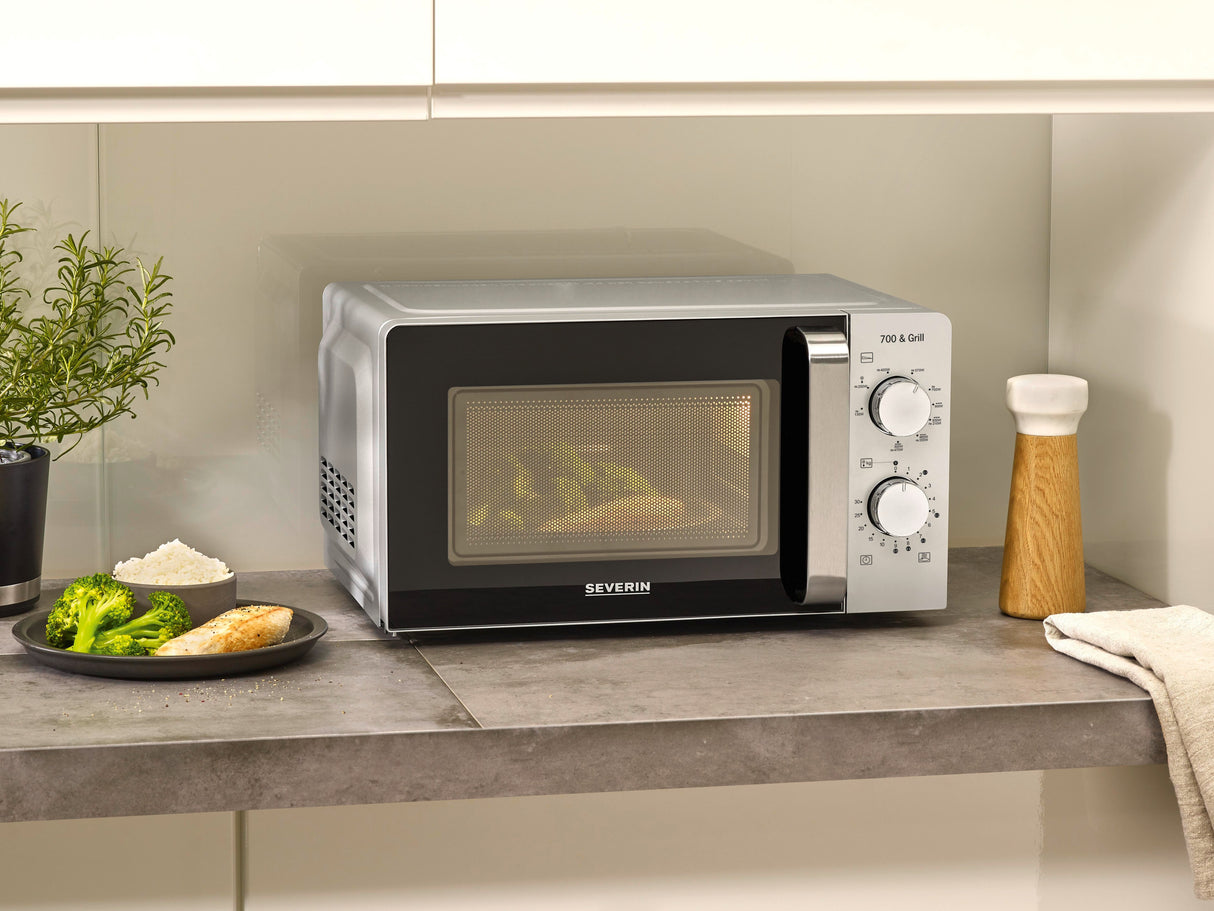 EAN 4008146042409 - Severin MW 7780 microondas Negro, Plata Microondas con grill Encimera 17 L 700 W imagen 4