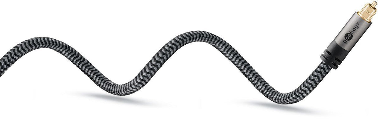 Cable Goobay Más Toslink Negro/Plateado, 1 Metro 65304