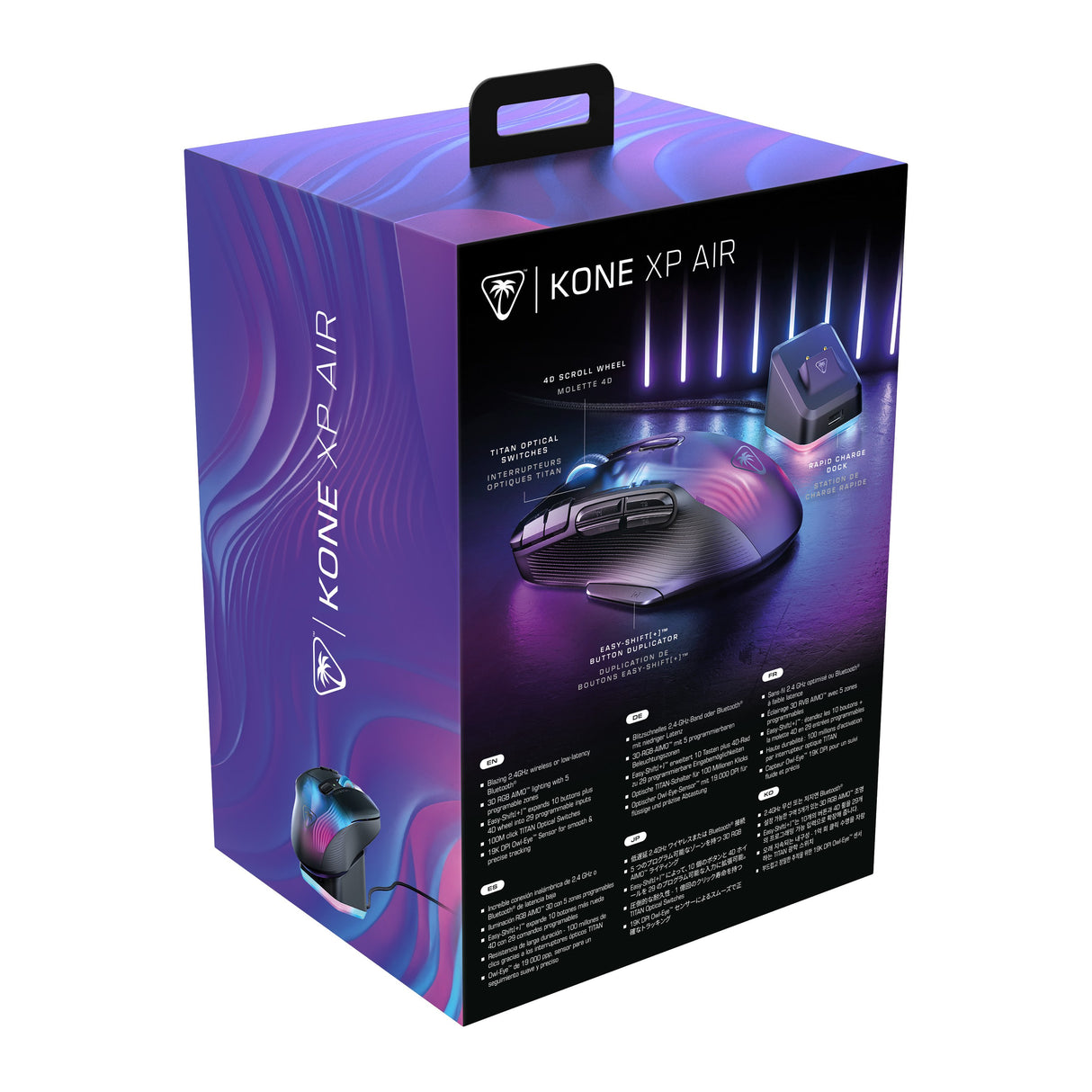 EAN 0731855711000 - Turtle Beach Kone XP Air ratón Juego mano derecha RF Wireless + Bluetooth Óptico 19000 DPI imagen 12