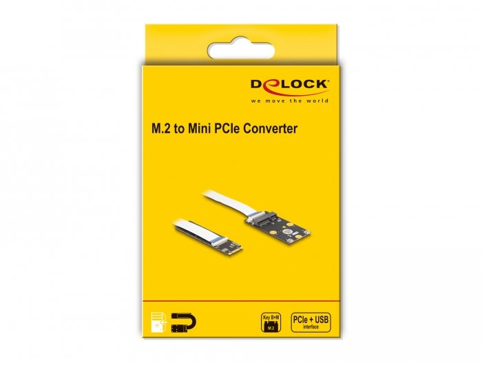 Konverter M.2 Key B+M Stecker Zu 1 X Mini Pcie Slot Half Size Full Size Mit Flexiblem Cable