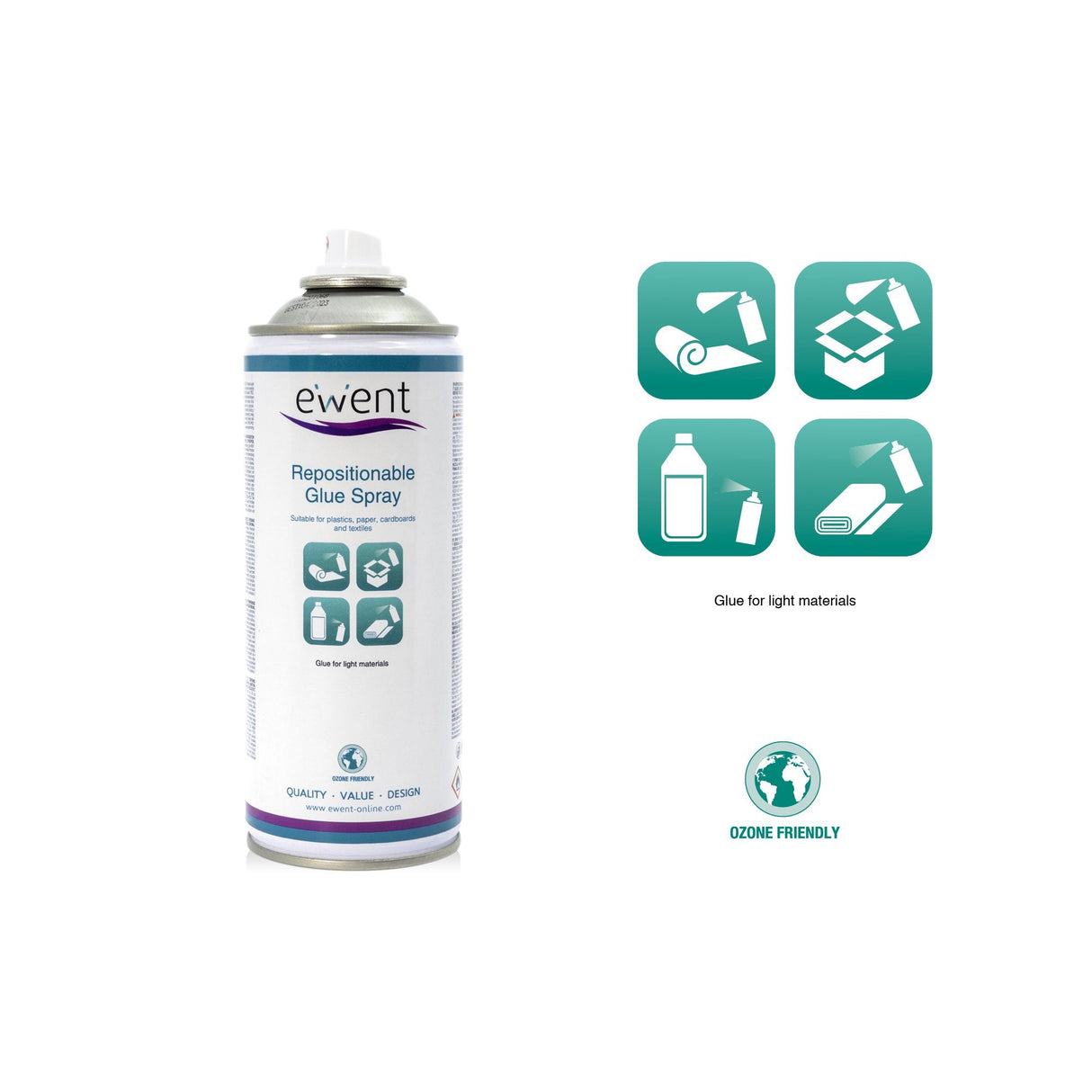 Ewent Spray De Pagamento Reposicionable Secado Rápido