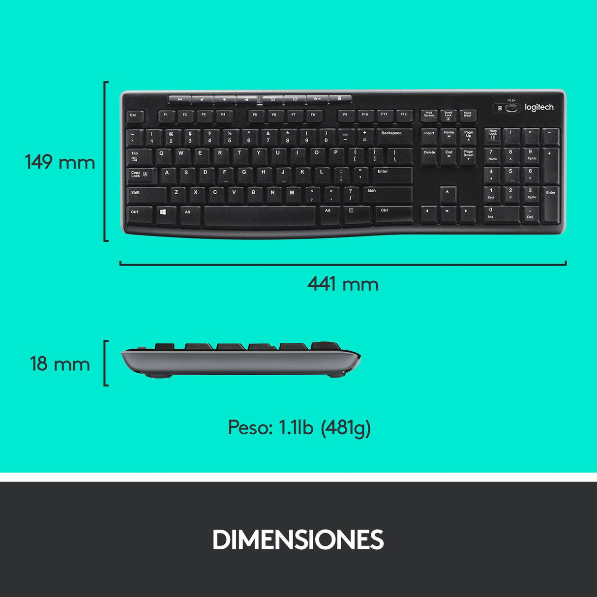 EAN 5099206039193 - Logitech 920-004513 teclado Ratón incluido Hogar RF inalámbrico QWERTY Español Negro imagen 14
