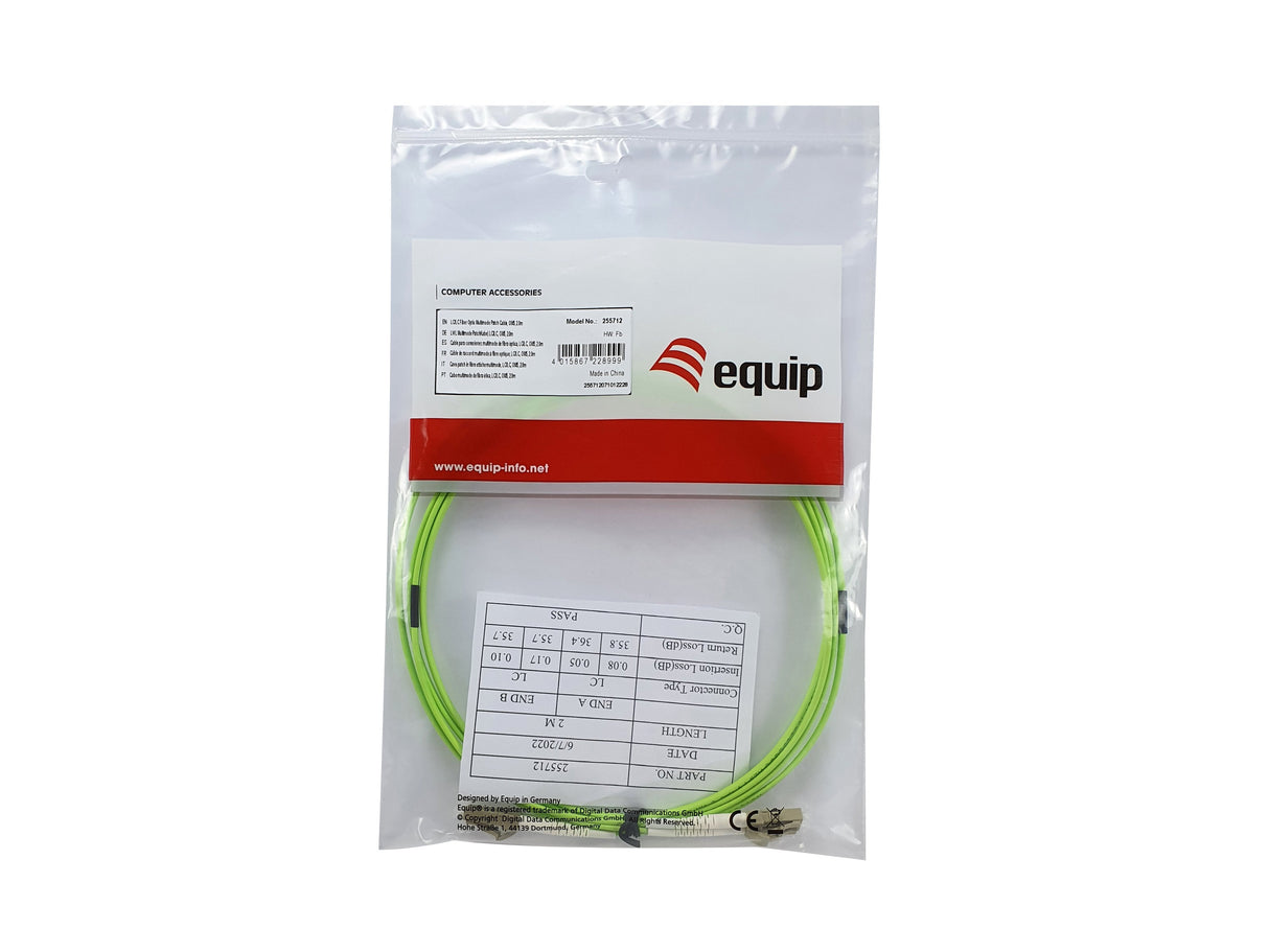 Equip Adaptadorcable Lc->Lc 2.00m Multimode Duplex Om5 Verde