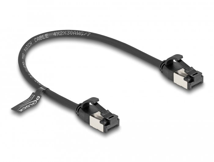 Delock Rj45 Cable Macho A Macho Cat.8.1 Flexibel 0,25 M Negro